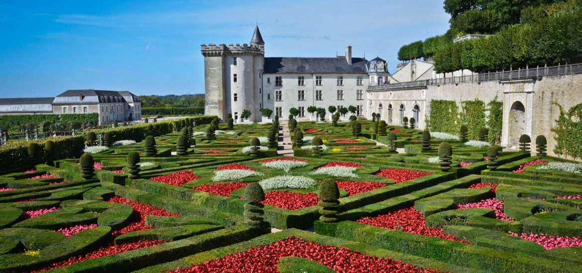 Chateau jardin villandry sur la Loire à vélo