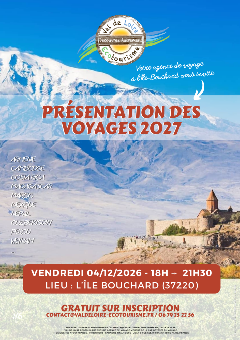 Affiche soiree voyage 2026